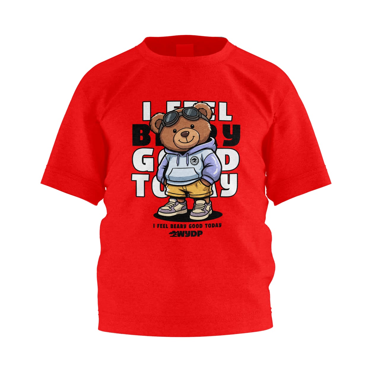 I Feel Beary Good Today Graphic Tee for Kids | Cute Teddy Bear Shirt