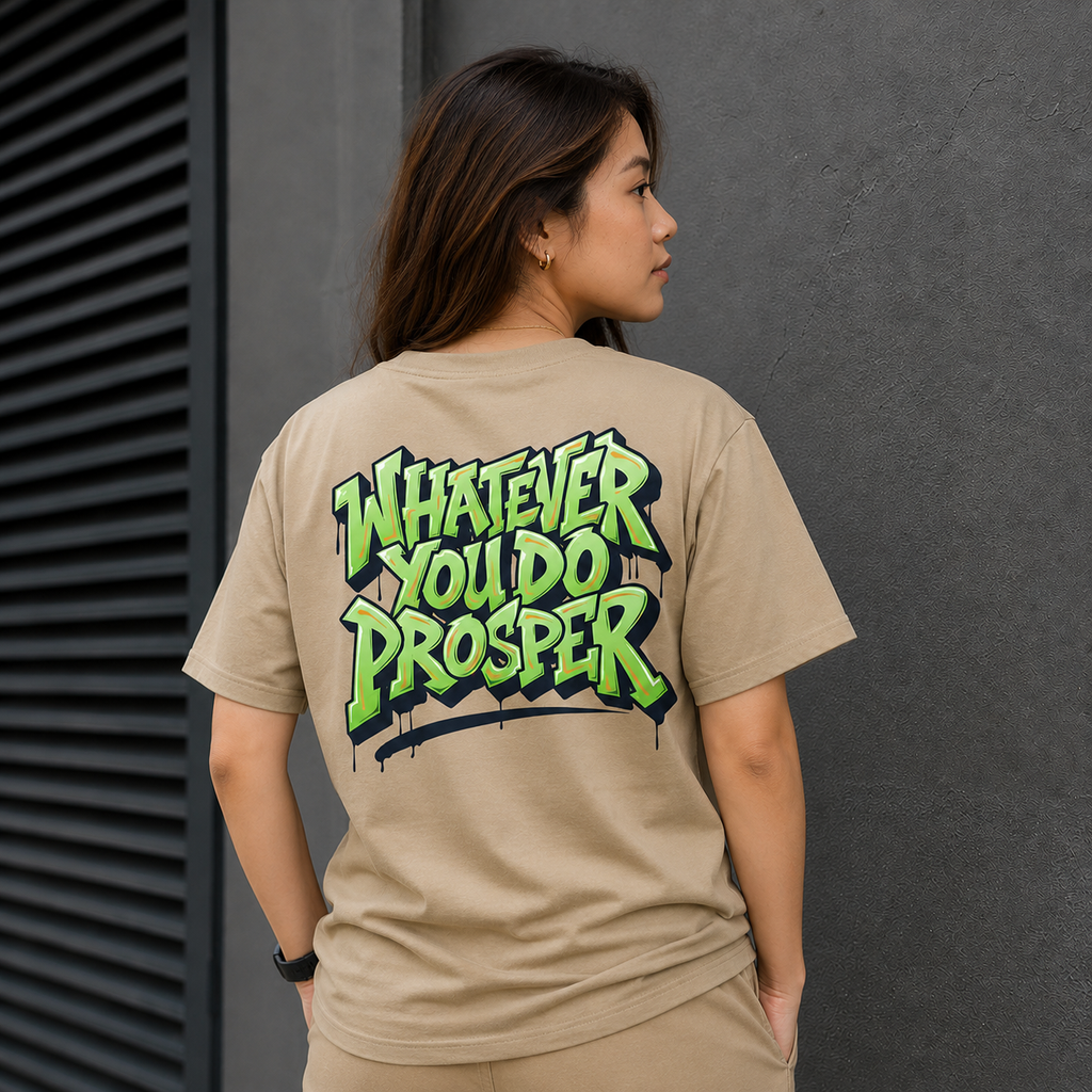 Whatever You Do Prosper T-Shirt for Women | Motivational Graphic Tee | Streetwear Shirt | Inspirational Gift for Her