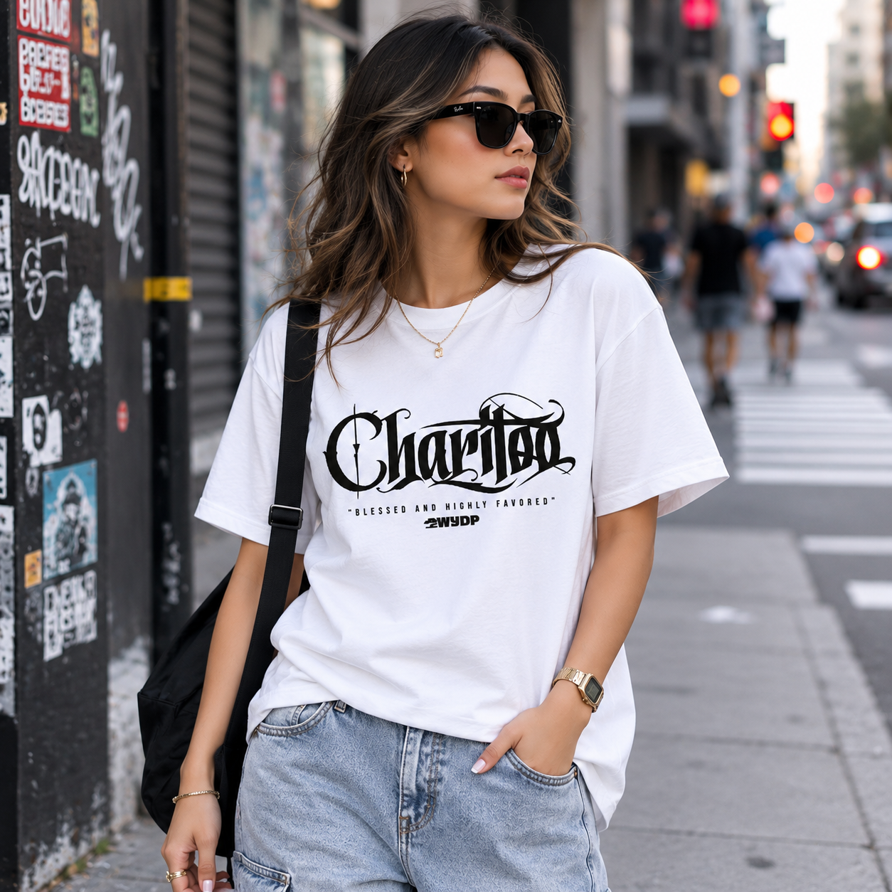 Blessed & Highly Favored Women's Christian T-Shirt | Faith Graphic Tee