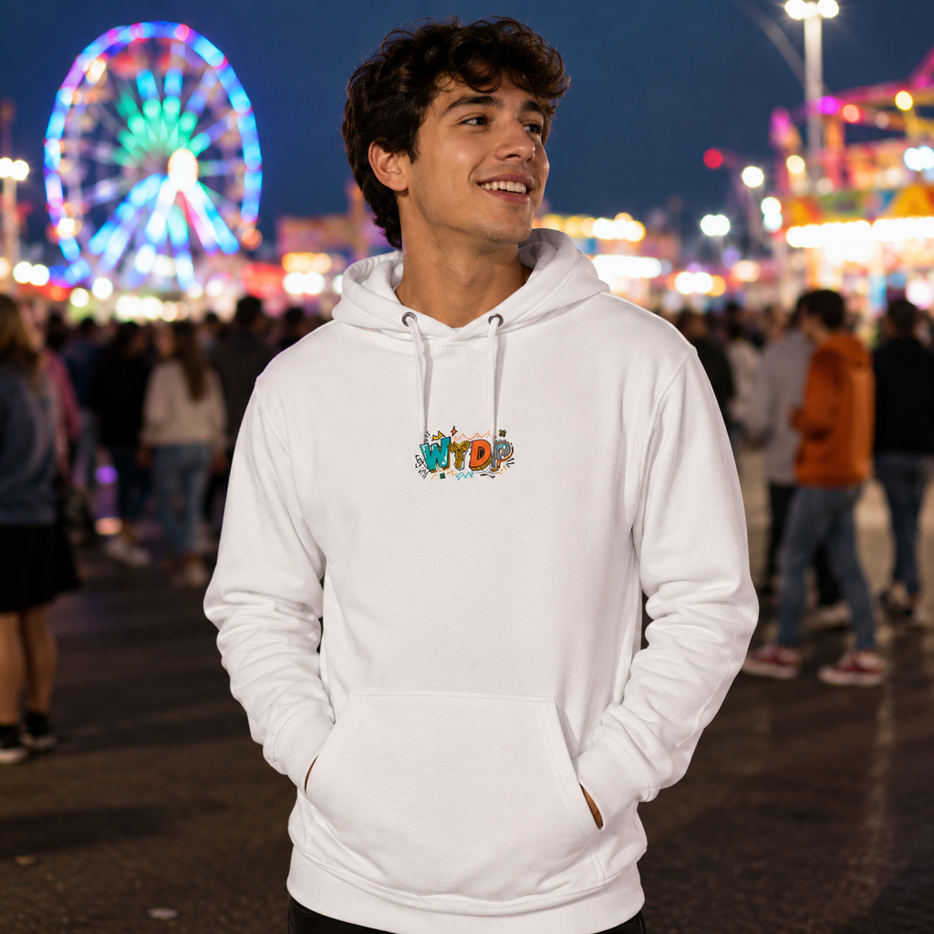Whatever You Do Prosper Hoodie for Men | Colorful Graphic Streetwear Pullover | Gift for Him