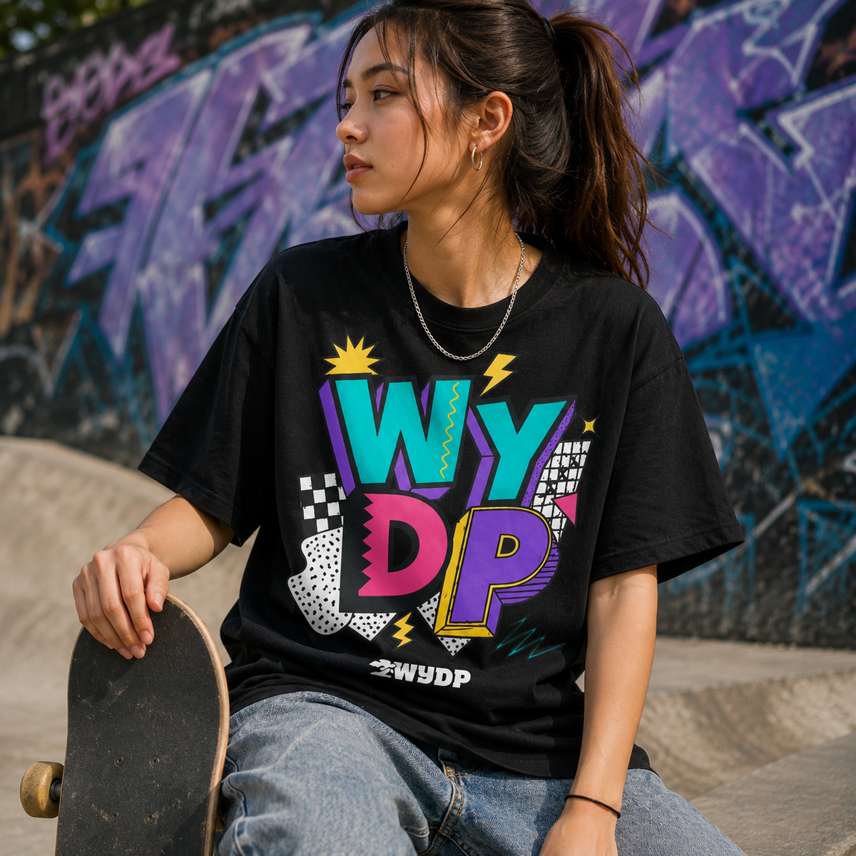 Whatever You Do Prosper T-Shirt for Women | Retro 90s Graphic Tee | Black Inspirational Streetwear Shirt